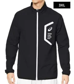 アシックス ブラック フルジップジャケット 2031C264 3XL ブラック