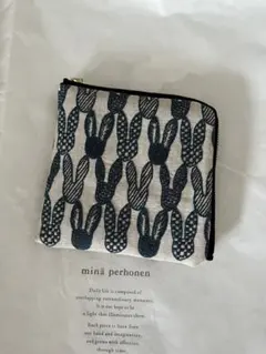 ミナペルホネン ハンドメイド　少し大きめL字ポーチ　14×14