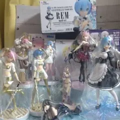 リゼロ フィギュア レム & ラム ミネルヴァ エキドナ他