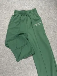 ENVYMアンビー新品未使用グリーン スウェットパンツ ロゴ入り ウエストゴム
