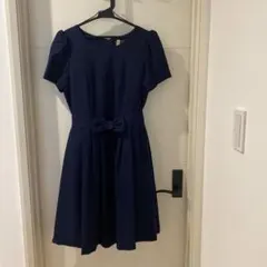 レディースフォーマル　ワンピース　Lサイズ　ネイビー