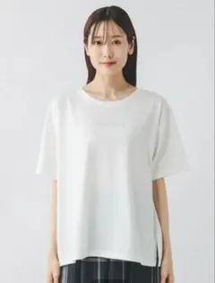 【匿名配送】グローバルワーク　半袖Tシャツ ホワイト　Mサイズ　シンプルのサムネイル