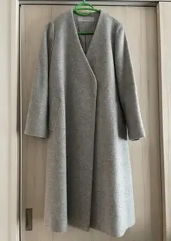 ジャーナルスタンダードのグレー Vネック ロングコート