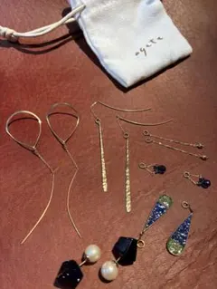 アガット おまとめピアスセット　6品種