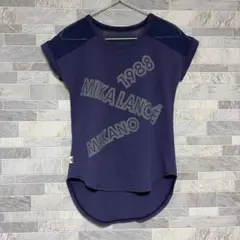 ミカノ ミカランセ トップス シャツ メッシュ パープル ロゴ ヨガ ピラティス