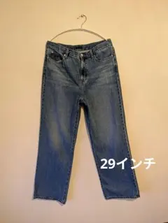 ☆最終お値下げ☆UNIQLO ライトブルー ワイドストレートデニム 29