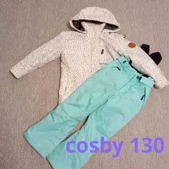 cosby 子ども用スキーウェア 星柄 ホワイト/ミント