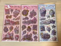 【正規品】ハローキティ　マイメロディ　シナモンロール　キラキラカプセルシール