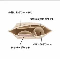 フェルトインナーポーチ　バッグインバッグ　ロンシャンプリアージュにピッタリ