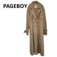 【ページボーイ】トレンチコート　レディース　長袖　薄手　ロング　M