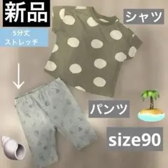 西松屋エルフィンドールクラシック 女の子ベビーシャツ水玉 パンツ夏柄90センチのサムネイル
