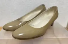 【美品】パンプス 23.5 ベージュRiz raffinee リズラフィーネ3E