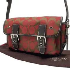 COACH/コーチ 6844 シグネチャー キャンバス レザー ショルダーバッグ