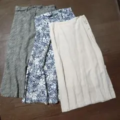 【EddieBauer3点サイズP8】麻スカート・フレアスカート2点のサムネイル