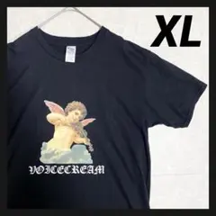 상태좋음 Y2K 天使 エンジェル サブカルTシャツ 黒 XL グランジ 雰囲気抜群