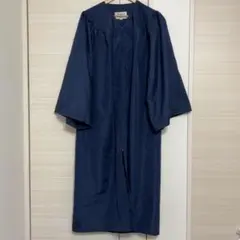 ⭐︎クラークマンズ ガウン Ｖネック ボリューム袖 マキシ丈 XL 紺 卒業式のサムネイル