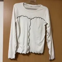 ehkä söpö ホワイト 長袖カットソー Fサイズ