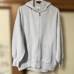 ゆ*】様 ジェラートピケ　水色パーカー　フリーサイズ