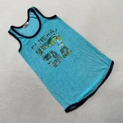 HONEYSUCKLE ROSE タンクトップ ブルー ロゴプリント Mサイズ