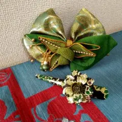 和装髪飾り　　着物　浴衣　和装ワンピース髪飾り　二点セット