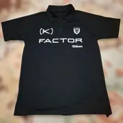 Wilson K FACTOR ハーフジップポロシャツ ブラックのサムネイル