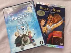 美女と野獣、フローズン　フランス語、 英語　DVD2本セット