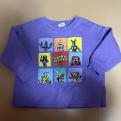 ウルトラヒーロー 裏起毛　トレーナー 紫 90cm