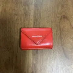 BALENCIAGA レザー 三つ折り財布 レッドのサムネイル