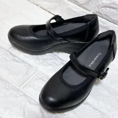 未使用　フワラク メリージェーン ストラップ付 パンプス 厚底 防水21.5