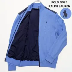 POLO GOLF ラルフローレン フルジップアップ ニット 裏地あり コットン