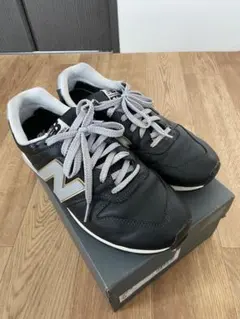 New Balance ブラックレザースニーカー CM996R12 26.5