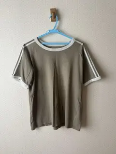 adidas 半袖Tシャツ XL グレー ストライプのサムネイル