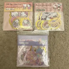 キティー　キキララサンリオキャラクター フレークシール3セット
