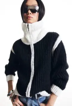 SALE‼️H&M ZIP up ニット　ニットブルゾン　美品