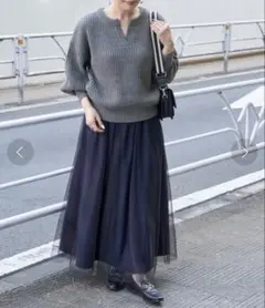 B.C STOCK⭐︎マルチWAYチュールSK＋ニットプルオーバー