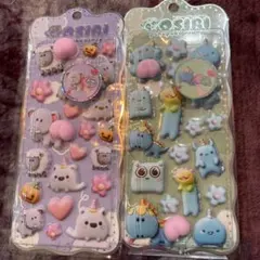 ぷにぷにおしりのユニコーン動物キャラクターステッカー2シートセット