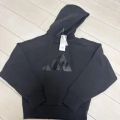 adidas ダークグレー フード付きパーカー M