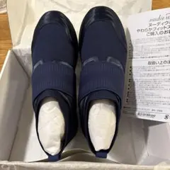 nudie walk スリッポン 24.5cm ネイビー　ヌーディーウォーク