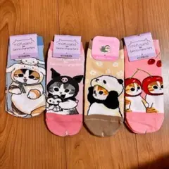 【新品４足セット】サンリオ　モフサンドコラボ　靴下　23〜25cm