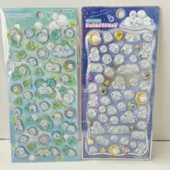 2点♥︎シマエナガ♥︎ジュエルプチドロップステッカー♥︎キャンディグリッターステッカー