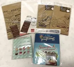 【ラッピング袋】いろいろセット（角底バッグ・ランチボックス・ジップバッグ）