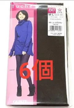グンゼ Tuche 80デニール タイツ M-L コークブラウン　６足セット