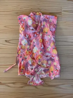 OCEAN&GROUND 甚平 ロンパース 花柄 ピンク 80サイズ