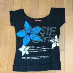 JASSIE オフショルダー Tシャツ 黒のサムネイル