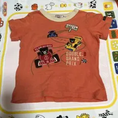 ミキハウスDOUBLE.B 車とクマのTシャツ 100cm