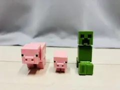 マインクラフト　ブタ・ミニブタ・クリーパー　マイクラ　BIGソフビ　人形
