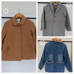 女の子用　冬用ジャケット　コート　3点まとめ売り