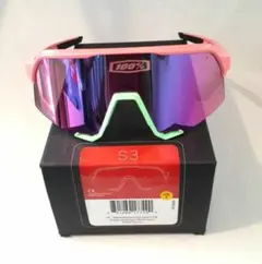 100% S3 ネオンピンク パープルミラーレンズ