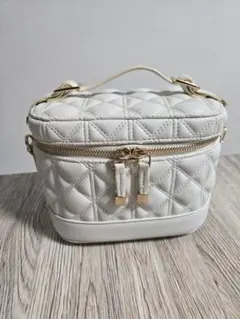 RANDA キルティング2WAYバニティバッグ ホワイト