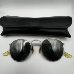 Ray-Ban サングラス シルバー ブラックレンズ ケース付き